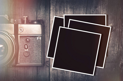 復(fù)古照相機(jī)、 老照片、 信件和筆配書